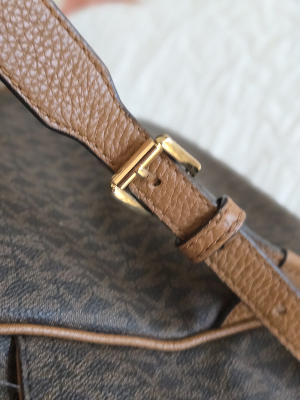 Michael Kors Brown Logo Dome Backpack with Gold Hardware - Picture 8 of 10